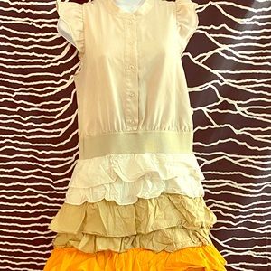 😱Adorable Jessica Simpson Tricolor Ruffle Dress!